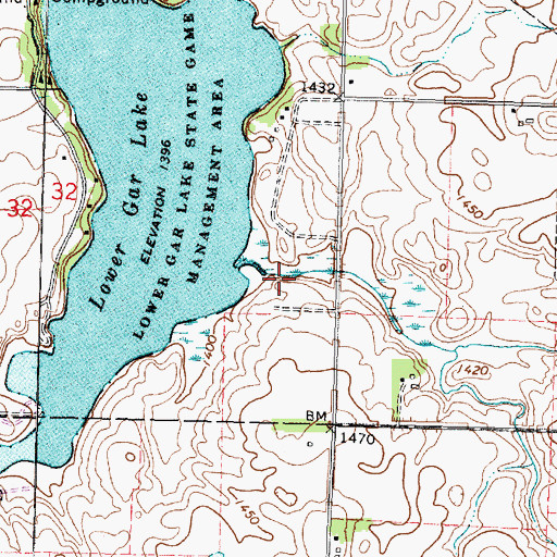 Topographic Map of Korey Halbur Wildlife Management Area, IA