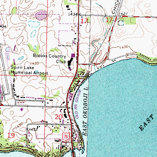 Topographic Map of Hattie Elston Area, IA