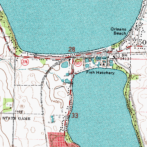 Topographic Map of Isthmus Access, IA