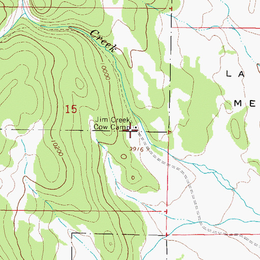 Topographic Map of Jim Creek Cow Camp, CO