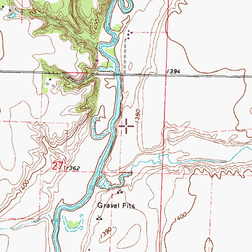 Topographic Map of Judd Wildlife Area, IA