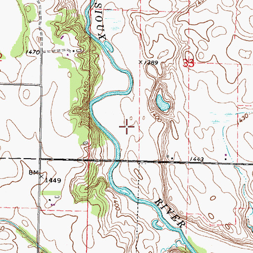 Topographic Map of Freda Haffner Kettlehole State Preserve, IA