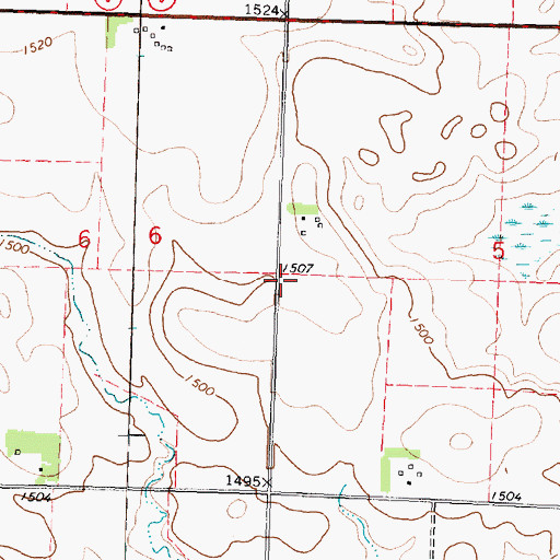 Topographic Map of Silver Lake Fen State Preserve, IA
