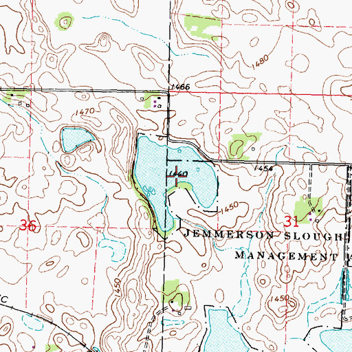Topographic Map of Horseshoe Lake, IA