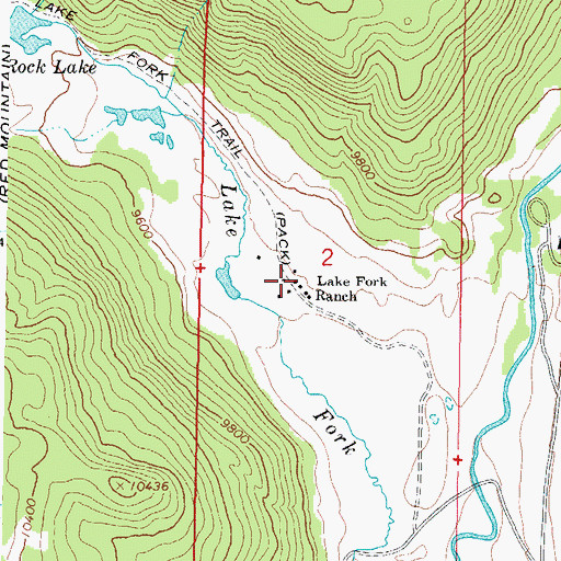 Topographic Map of Lake Fork Ranch, CO