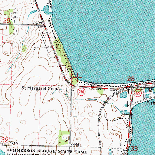Topographic Map of Stevens Cove, IA