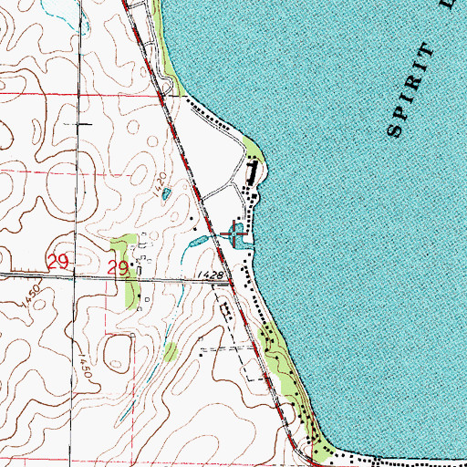 Topographic Map of Templar Harbor, IA