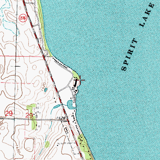 Topographic Map of Templar Point, IA