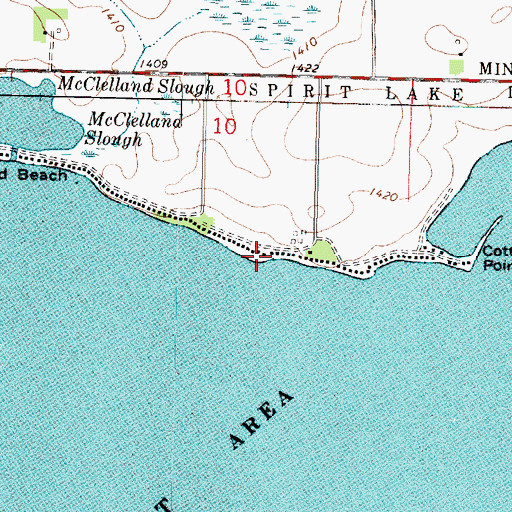 Topographic Map of Kulp Point, IA