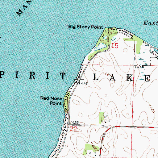 Topographic Map of Cedar Rapids Beach, IA