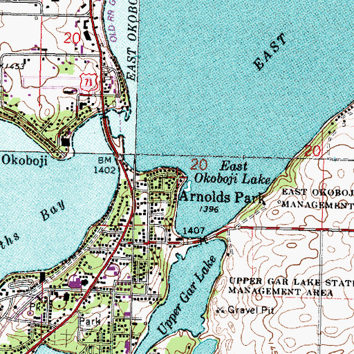 Topographic Map of Gingles Point, IA