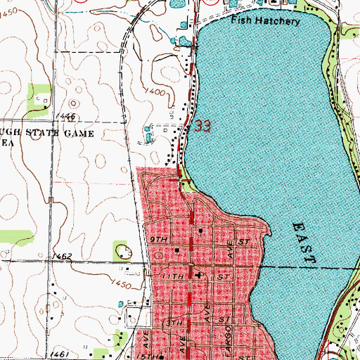 Topographic Map of Gilbert Park, IA