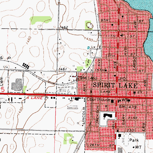Topographic Map of Farmers Co-op Association Elevator, IA