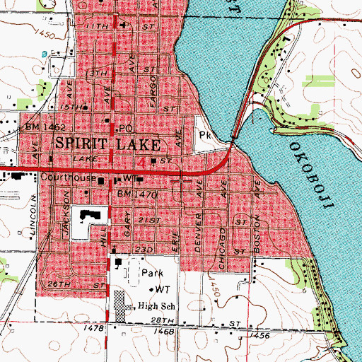 Topographic Map of Christian Family Worship Center, IA