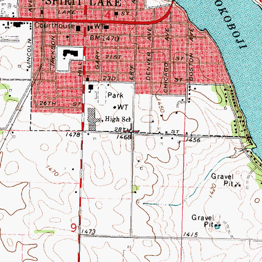 Topographic Map of Evangelical Free Church, IA