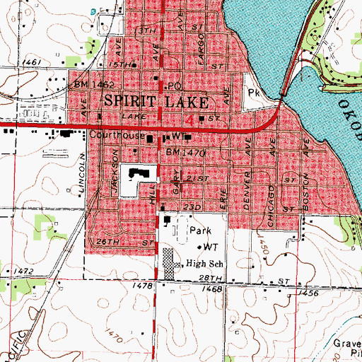 Topographic Map of New Testament Baptist Church, IA