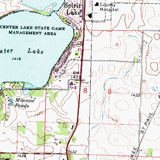 Topographic Map of Christs Fellowship Church, IA