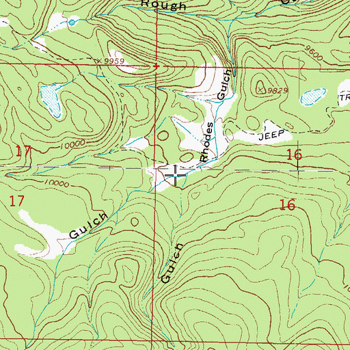 Topographic Map of Road Camp Gulch, CO