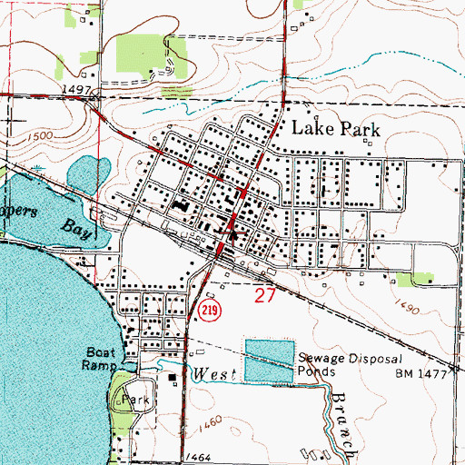 Topographic Map of Ditsworth Chiropractic Clinic, IA