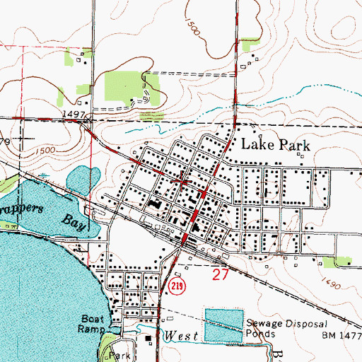 Topographic Map of United Methodist Church, IA