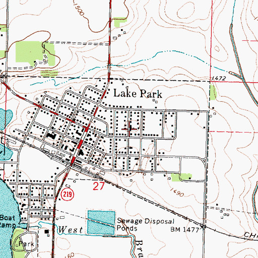 Topographic Map of Concordia Lutheran Church, IA