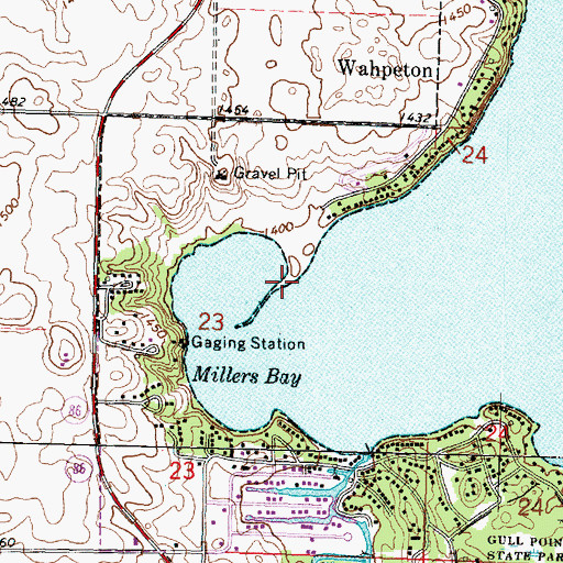 Topographic Map of Little Millers Point, IA