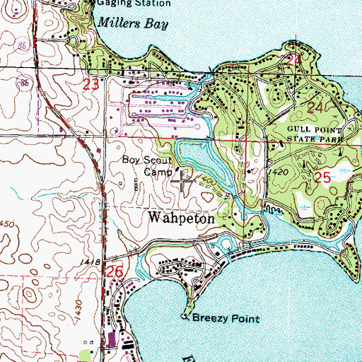 Topographic Map of Barney Peterson Memorial Trail, IA