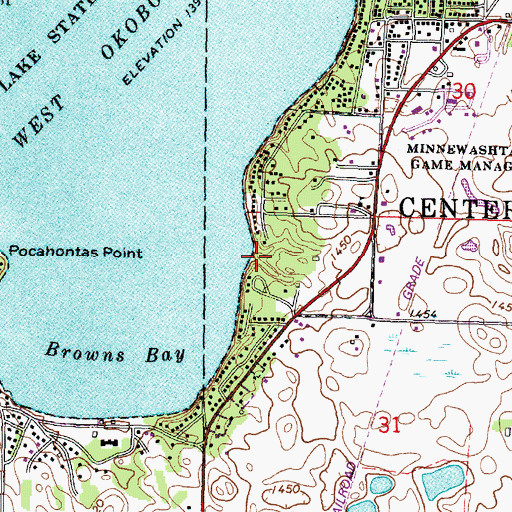 Topographic Map of Bay View Beach, IA