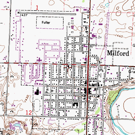 Topographic Map of First Lutheran Church, IA