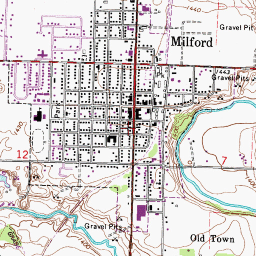 Topographic Map of Union Memorial Church, IA