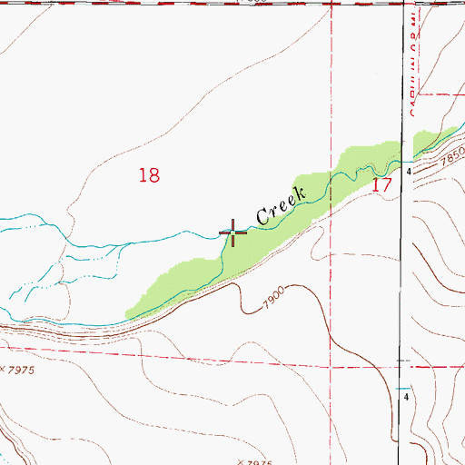 Topographic Map of Hot Creek, CO