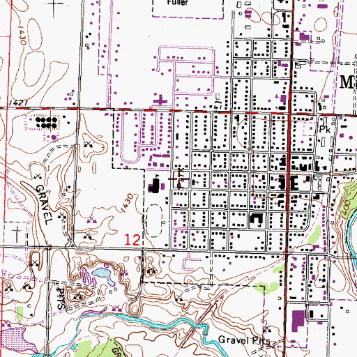 Topographic Map of Florence Park, IA