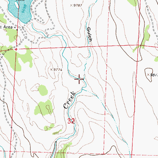 Topographic Map of Fredd Gulch, CO