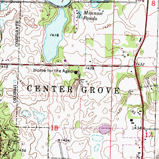 Topographic Map of Kenue Park, IA