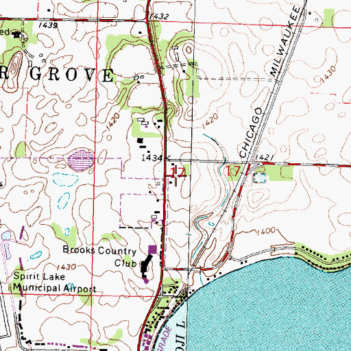 Topographic Map of Ranch Amusement Park, IA