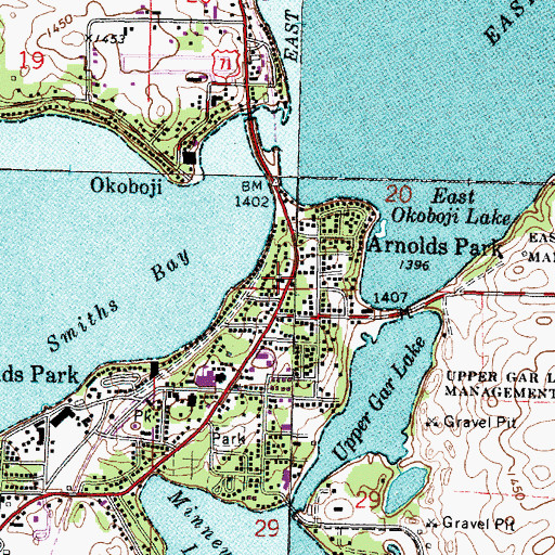 Topographic Map of United Methodist Church, IA