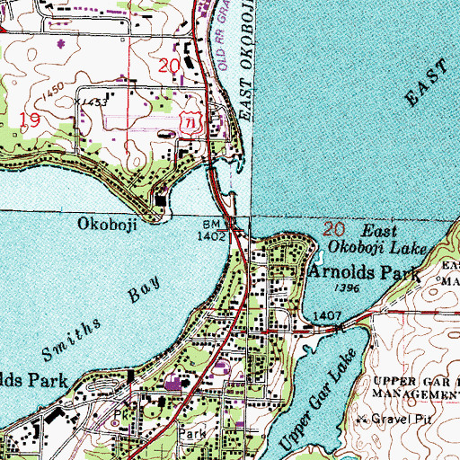 Topographic Map of Dickinson County Spine Trail, IA