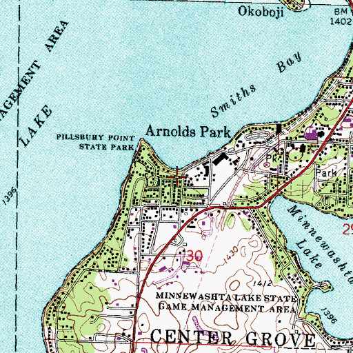 Topographic Map of Luce Cabin Historical Marker, IA