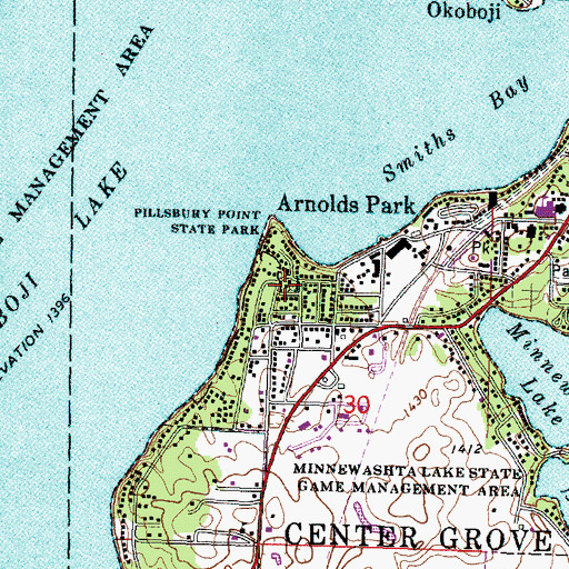 Topographic Map of Abbie Gardner Cabin, IA