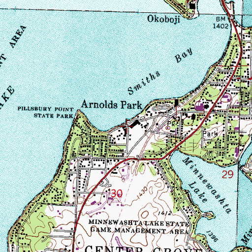 Topographic Map of Okoboji Spirit Center, IA