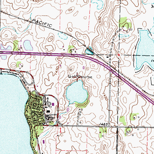 Topographic Map of Indian Hills Golf Club, IA
