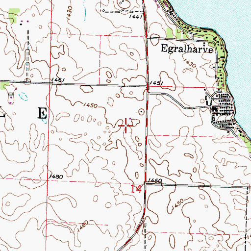 Topographic Map of Okoboji View Golf Course, IA