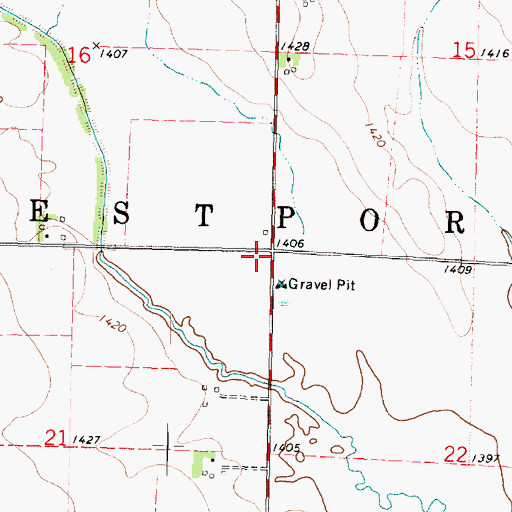 Topographic Map of Hagerty Post Office (historical), IA