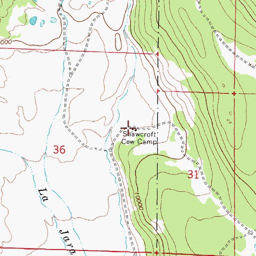 Topographic Map of Shawcroft Cow Camp, CO