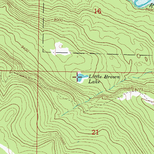 Topographic Map of Little Brown Lake, CO