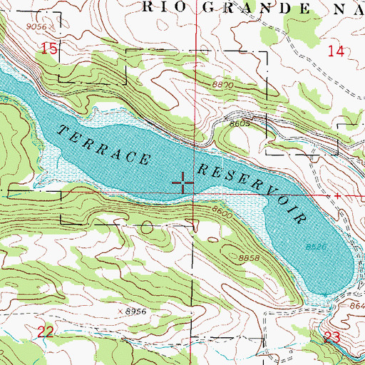 Topographic Map of Terrace Reservoir, CO