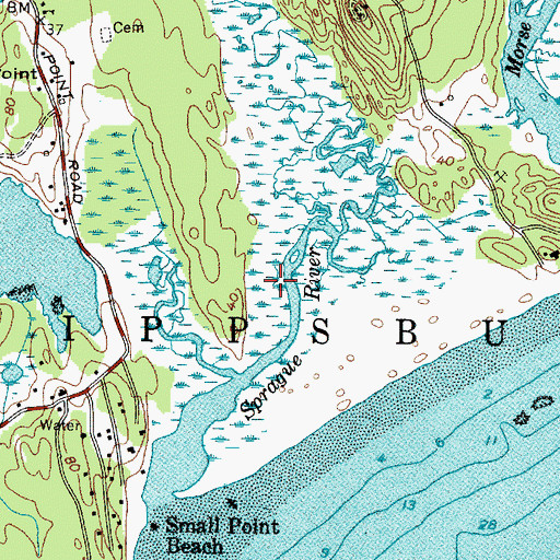 Topographic Map of Fuller Rock Lighthouse, ME