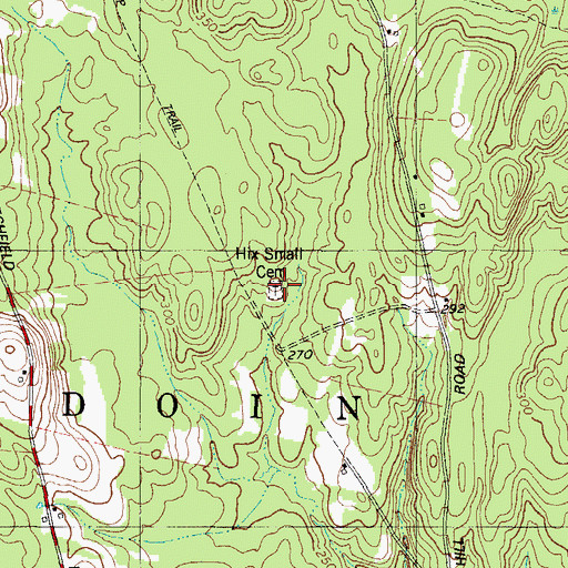 Topographic Map of Hix Small Cemetery, ME
