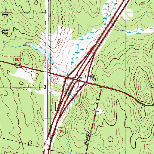 Topographic Map of Interchange 26, ME