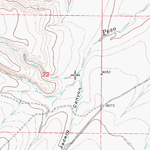 Topographic Map of Ra Jadero Canyon, CO